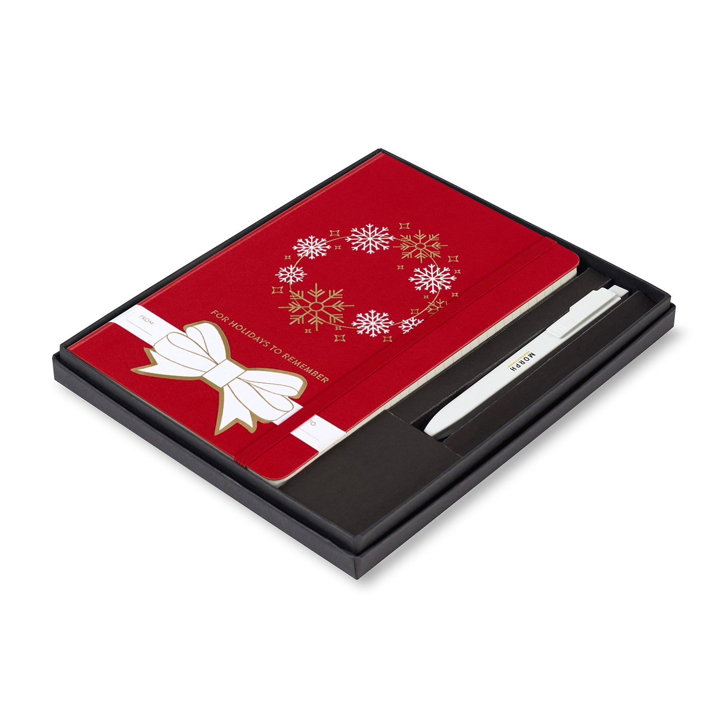 Moleskine® Hard Cover Holiday Notebook and GO Pen Gift Set
