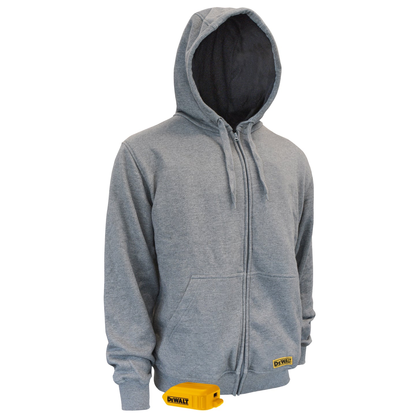 DCHJ080 Men's Heated French Terry Cotton Hoodie without Battery - Gray - Size XL