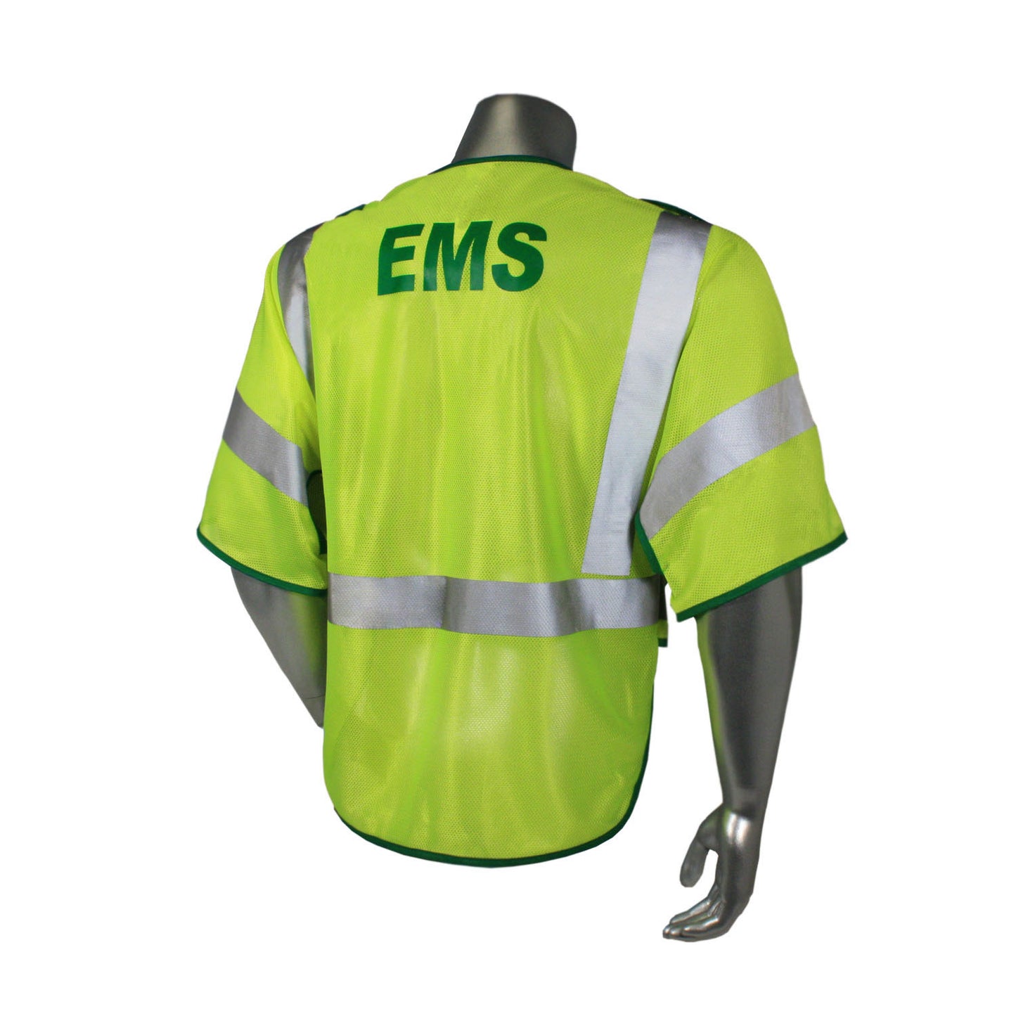 LHV-PS3-DSZR Class 3 Safety Vest - EMS - Green Trim - Green - Size 2X-4X
