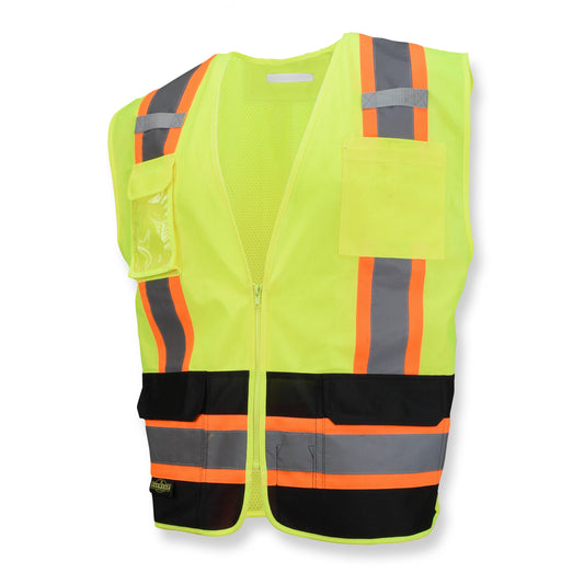 SV6B Two Tone Surveyor Type R Class 2 Solid Front Mesh Back Safety Vest - Size 2X