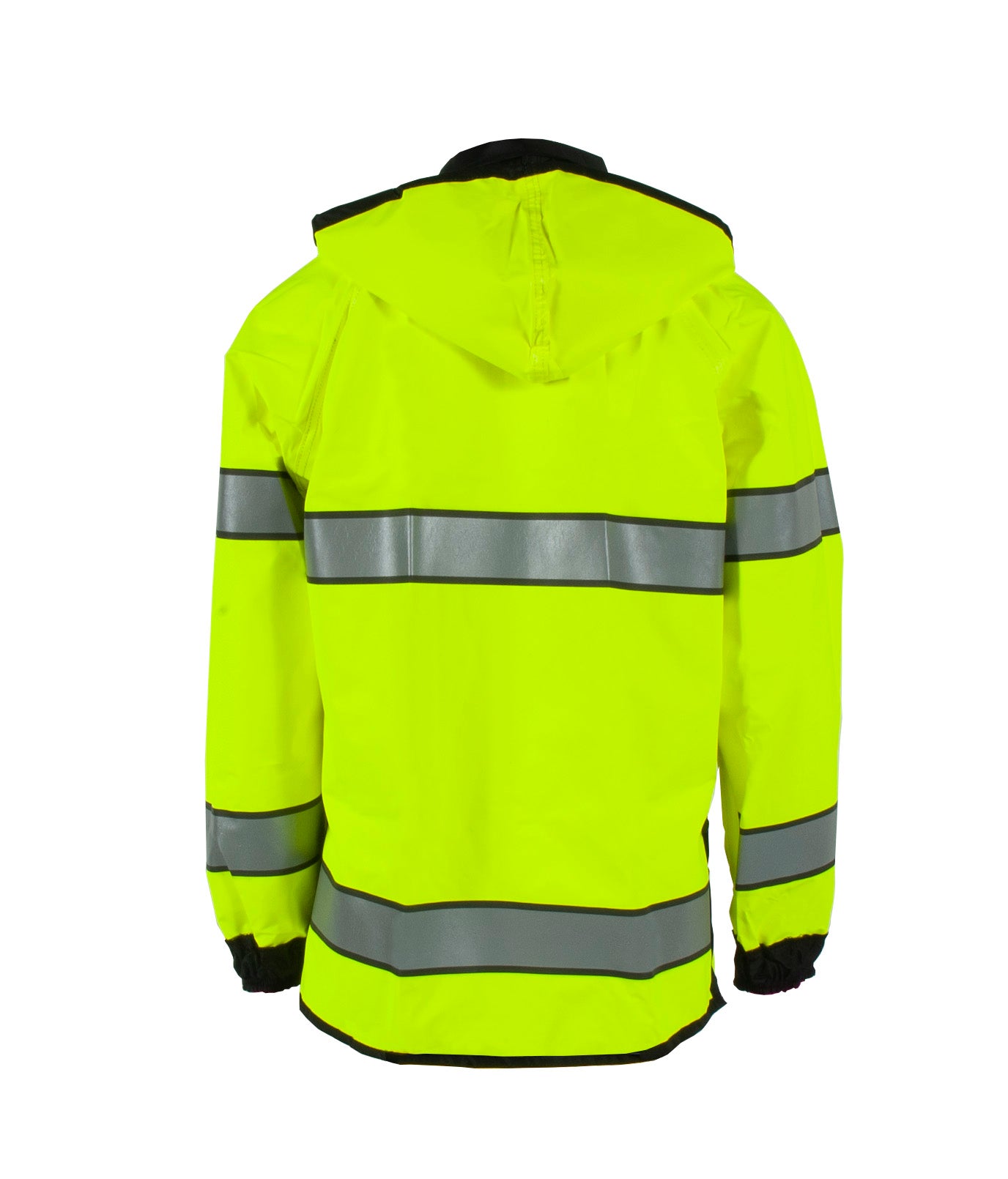 4703RJH3M Safe Officer Reversible Rain Jacket with Reflective Taping - Hi-Vis Lime/Black - Size 2X