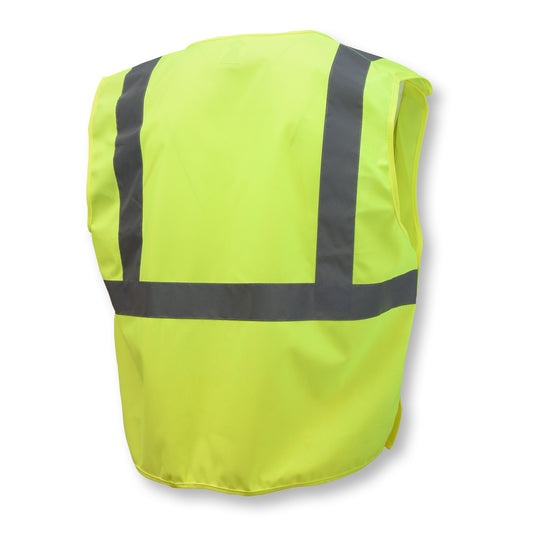 SV4 Economy Type R Class 2 Breakaway Solid Safety Vest - Green - Size 2X