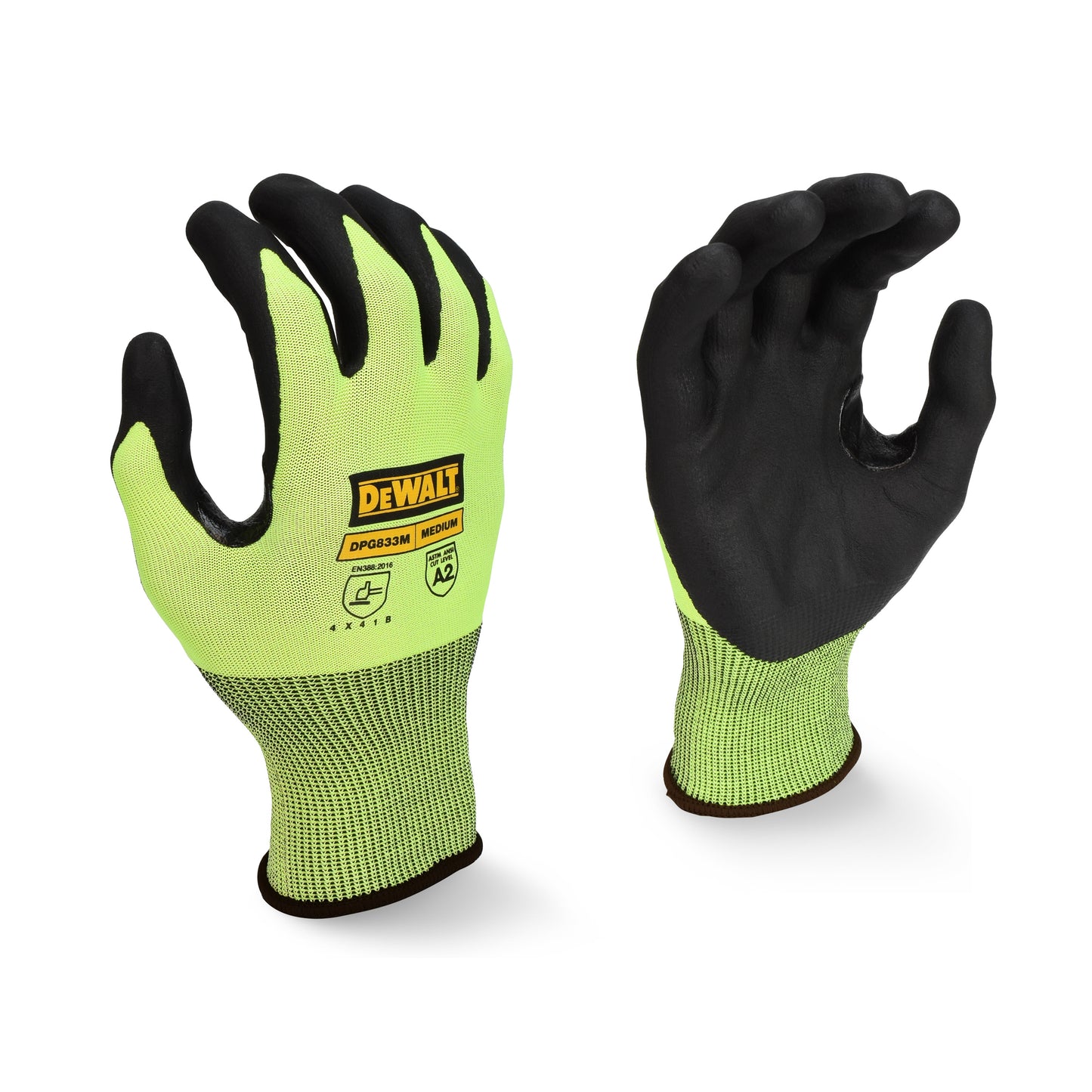 DPG833 Hi-Vis Touchscreen Micro Foam Nitrile A2 Cut Glove - Size 2X