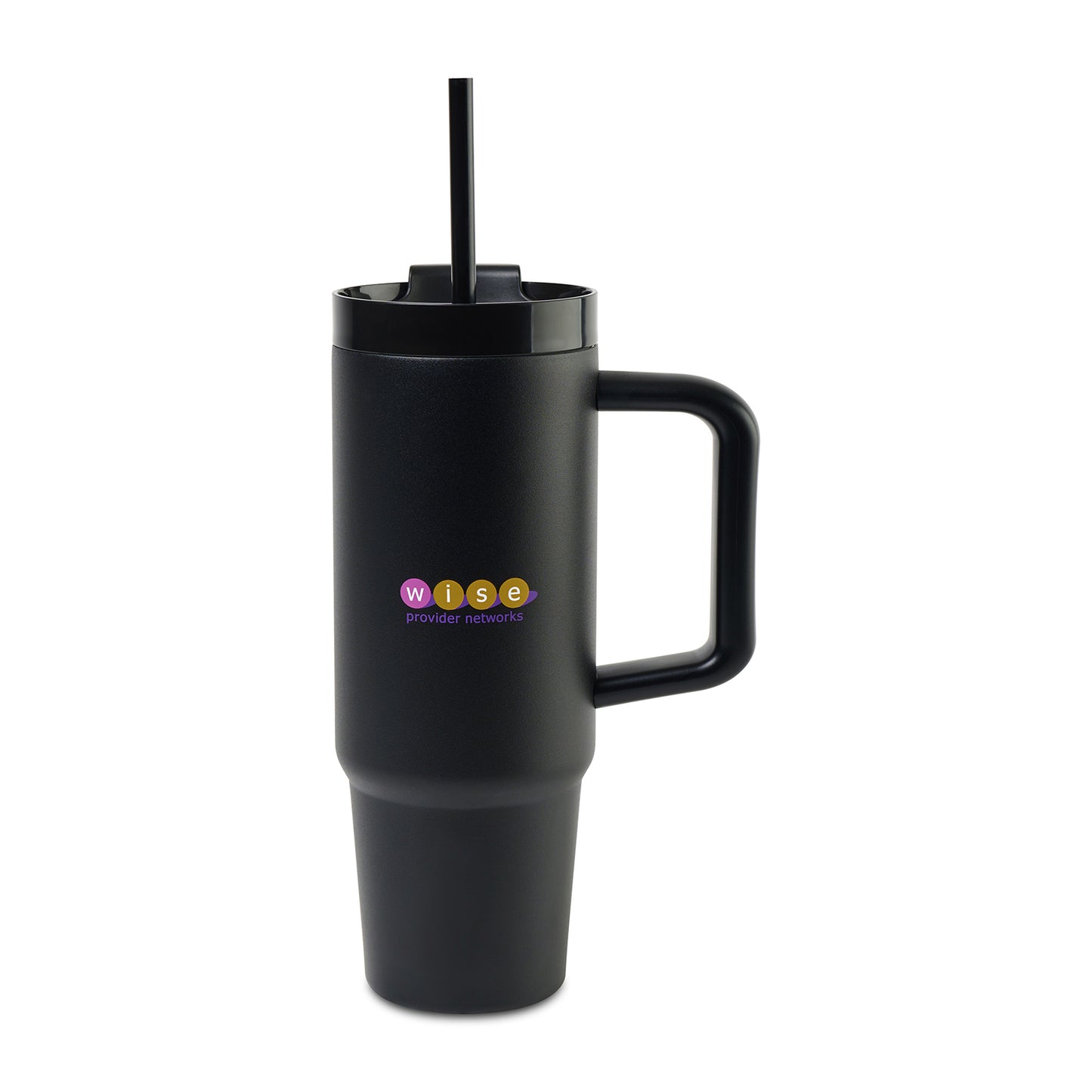 Black Adrian Travel Tumbler with Straw - 30 Oz.