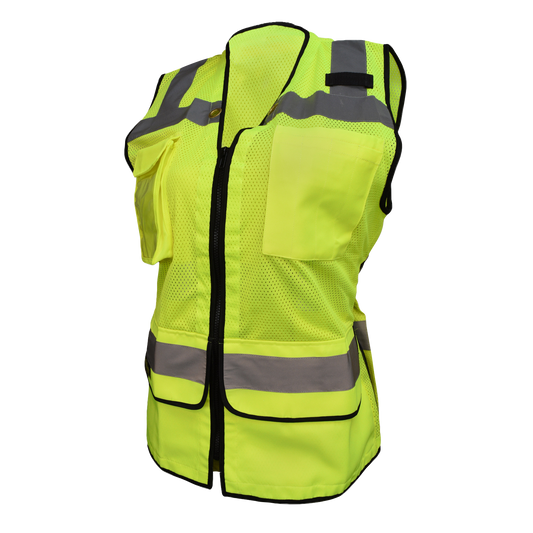 SV59W Ladies Heavy Duty Surveyor Safety Vest - Green - Size 2X