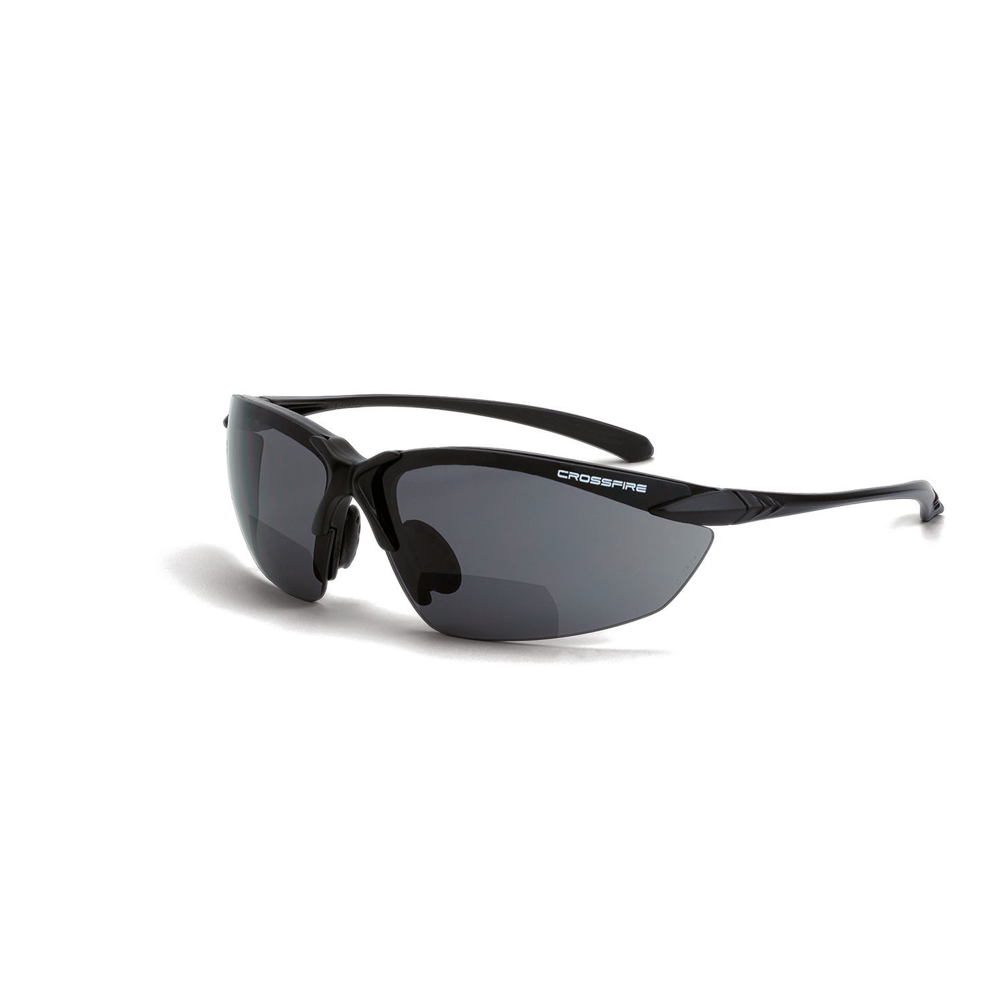 Sniper Bifocal Safety Eyewear - Matte Black Frame - Smoke Lens - 2.5 Diopter