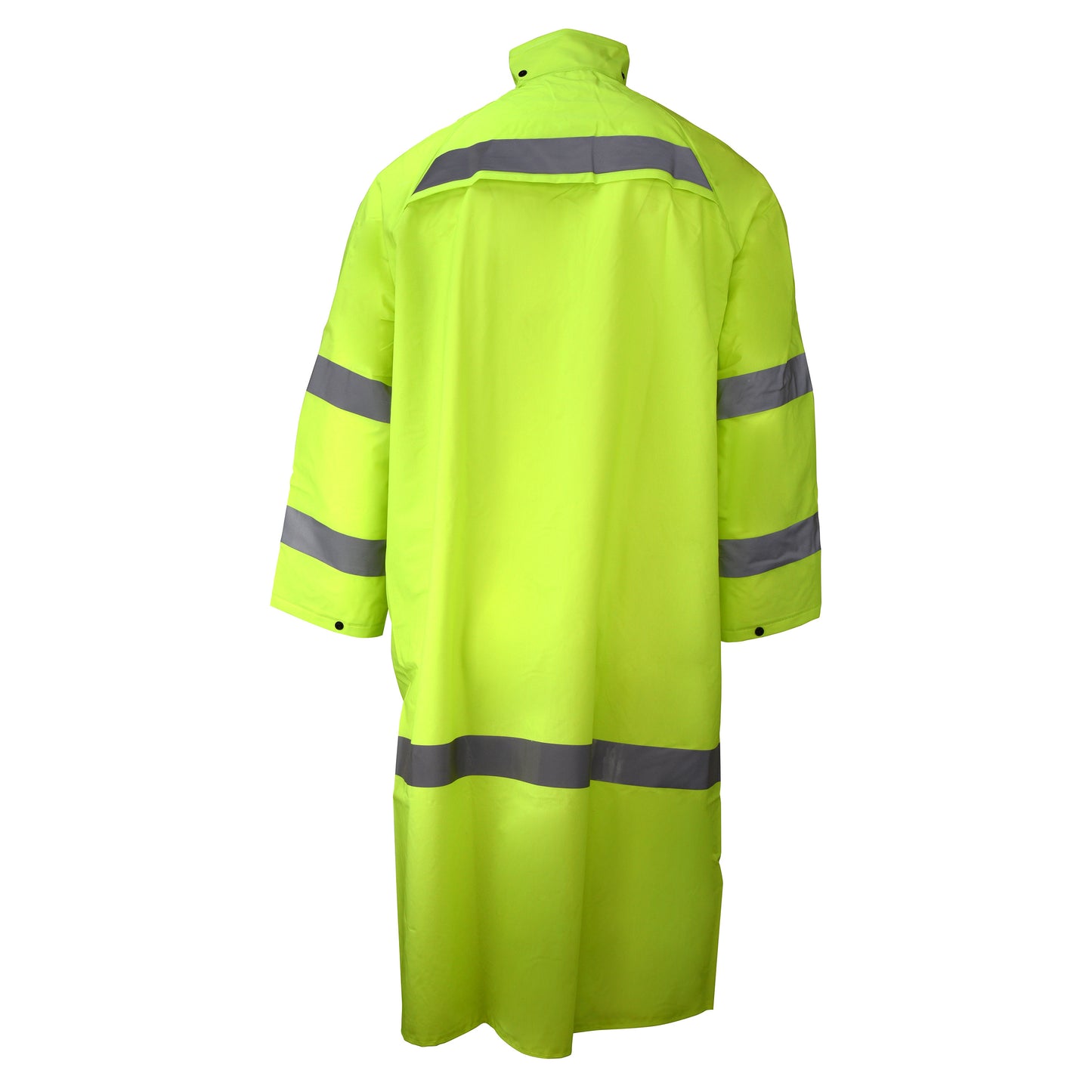 1870C Econo-Viz Coat with Snap-On Hood and Reflective Tape - Hi-Vis Lime - Size 2X