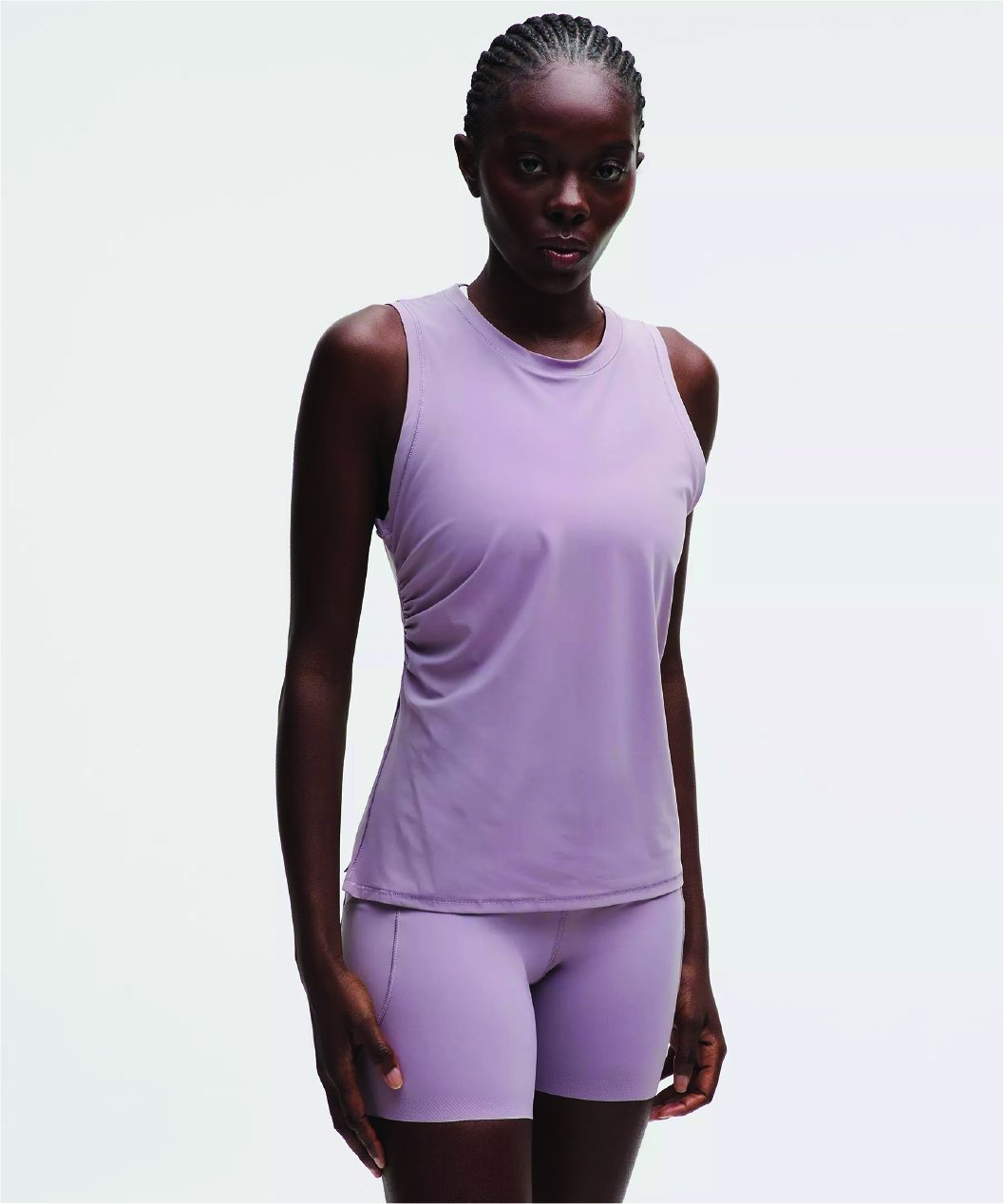 Side-Ruched Running Tank Top