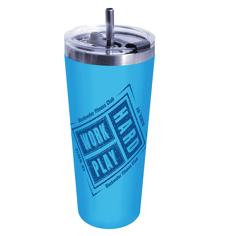 Straw Tumbler, Blue