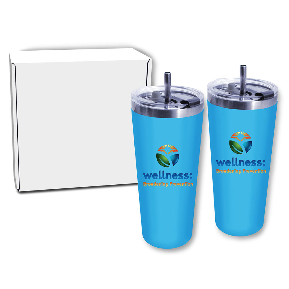 Memphis Tumbler Gift Set, Blue