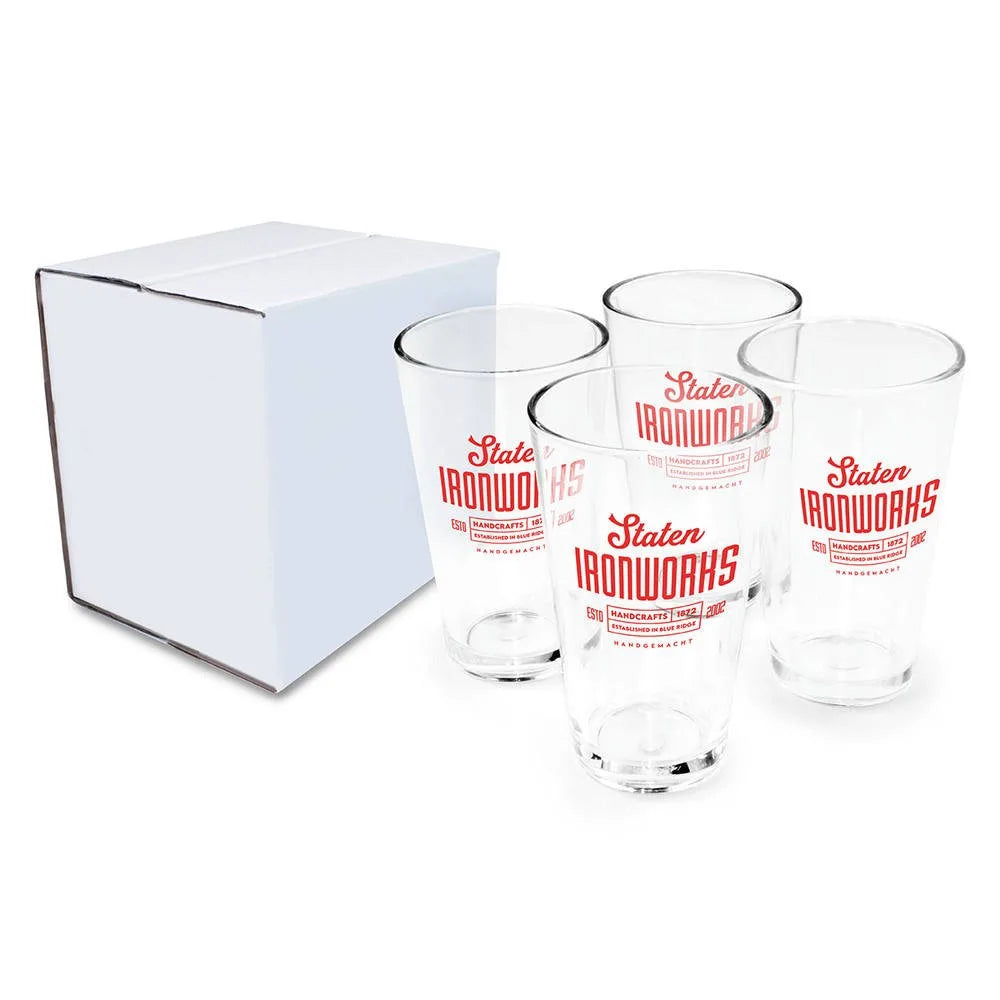 Pint Glass USA, Set of 4, Clear