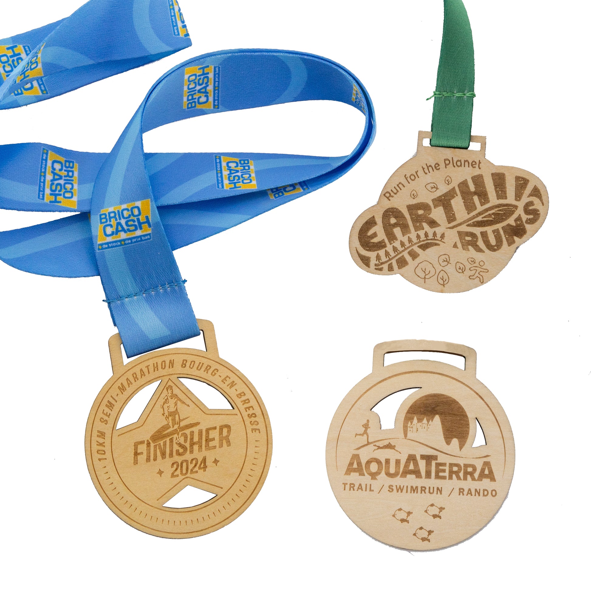 Custom Wood Medals Engraved (2")