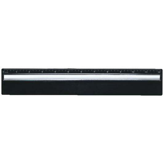 Plastic 12" Ruler With Magnifying Glass