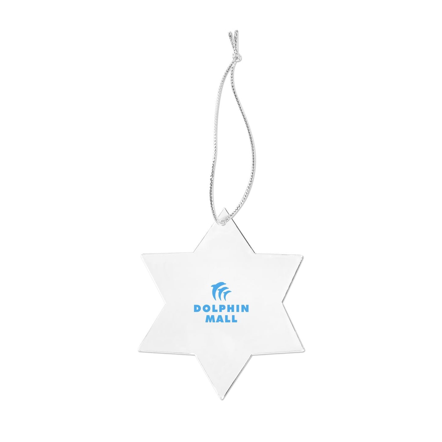 Clear Acrylic Style Star of David Ornament