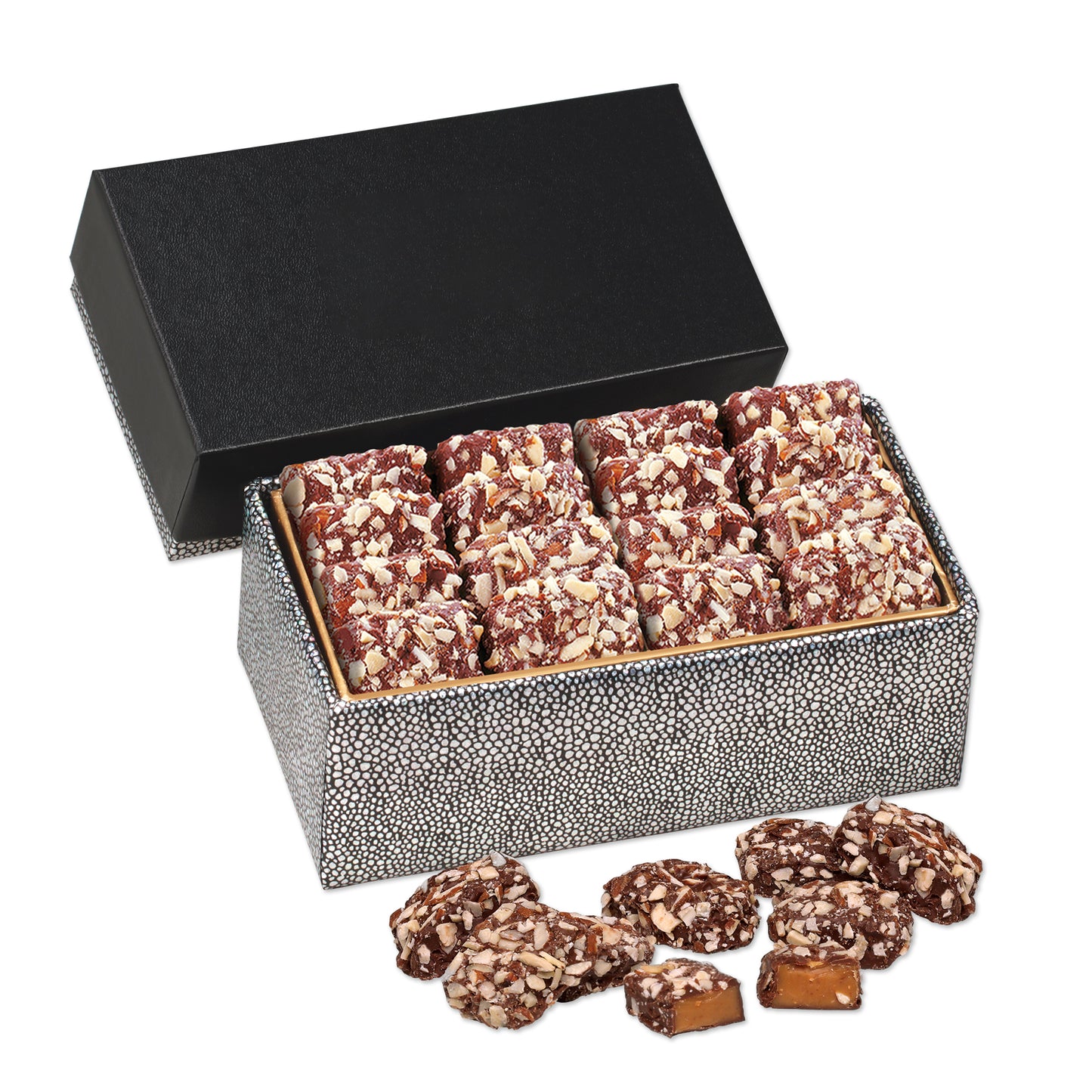 English Butter Toffee in Black & Silver Gift Box
