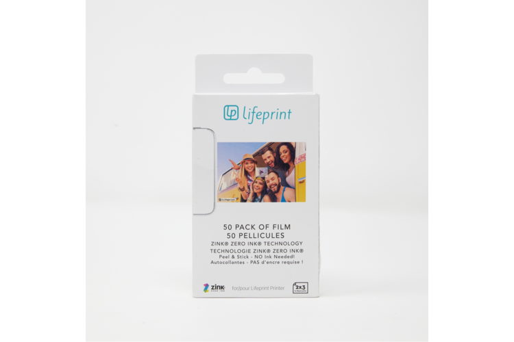 Lifeprint Photo Paper - Sticky Back 50-Pack, for 2x3 printer