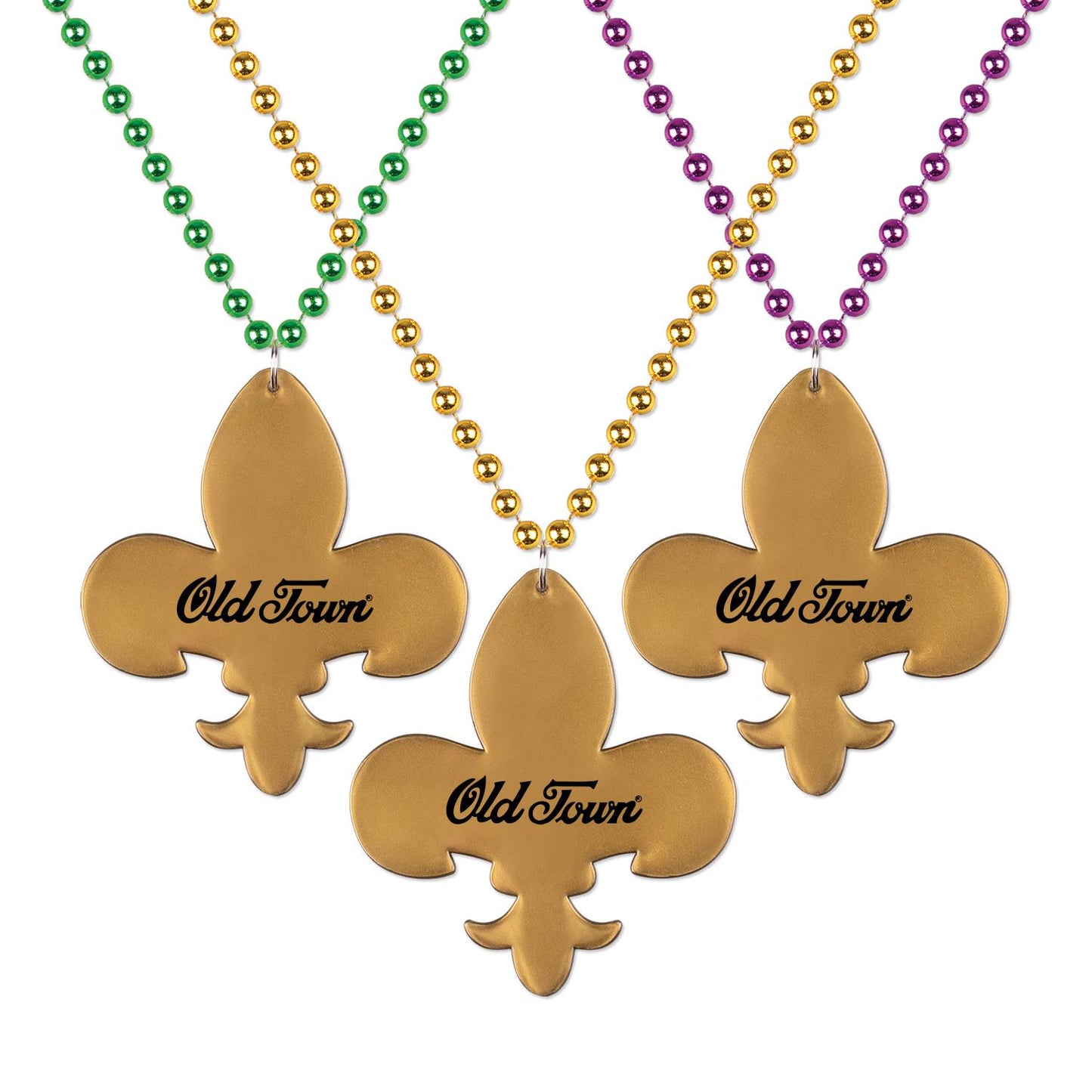 Assorted Fleur-de-Lis Medallion Beads