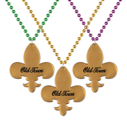 Assorted Fleur-de-Lis Medallion Beads