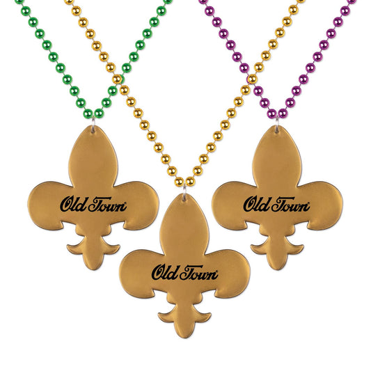Assorted Fleur-de-Lis Medallion Beads