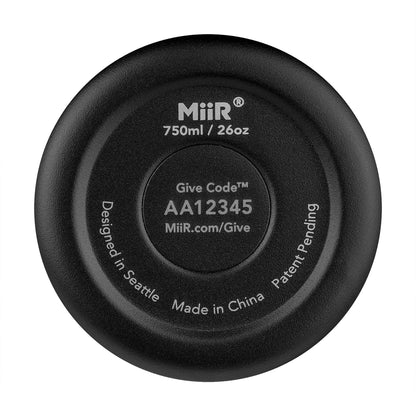 Black Powder MiiR® Vacuum Insulated Wine Bottle - 25 Oz.