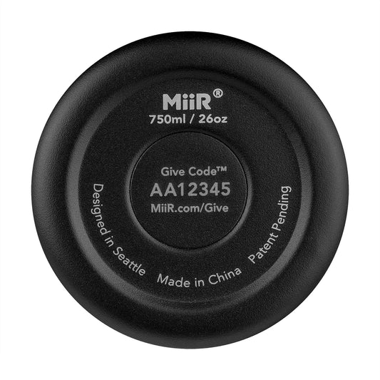 Black Powder MiiR® Vacuum Insulated Wine Bottle - 25 Oz.