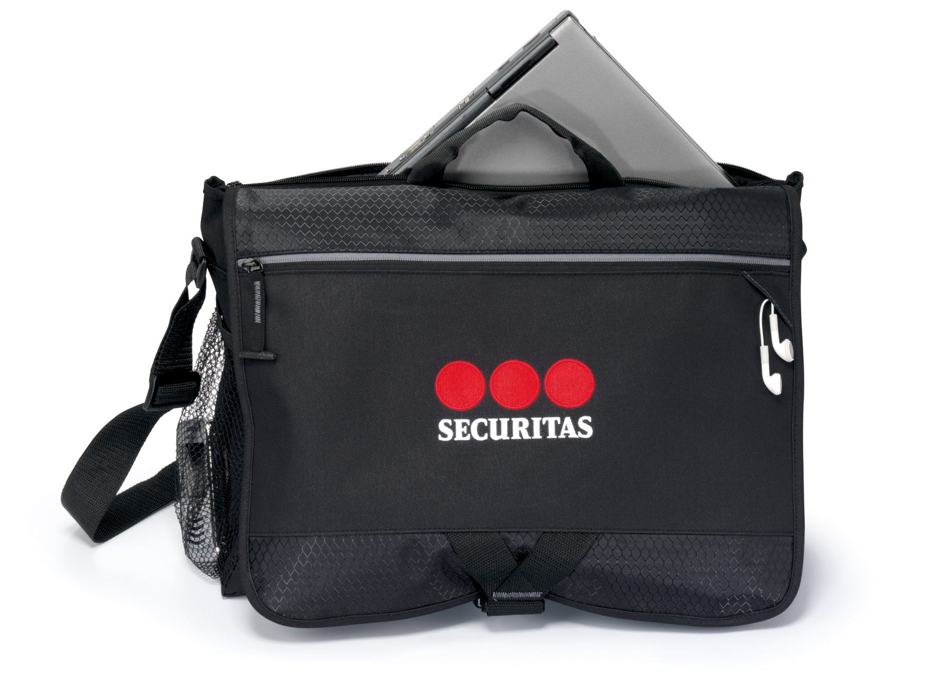 Black Focus Laptop Messenger Bag