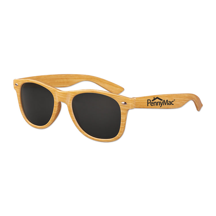Polarized Iconic Wood Grain Sunglasses