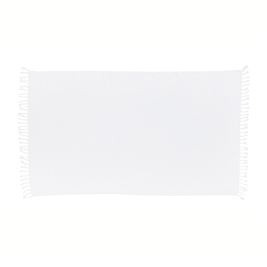 35x60 Recycled Cotton Terry Velour Beach Towel with Fringes