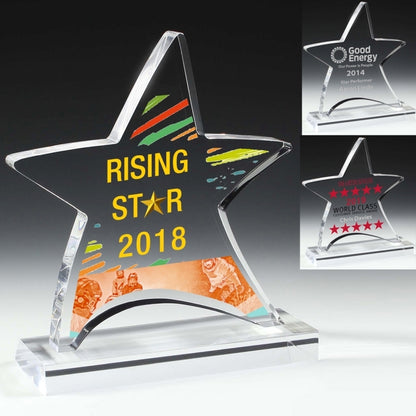 Moving Star Award - Laser Engraved