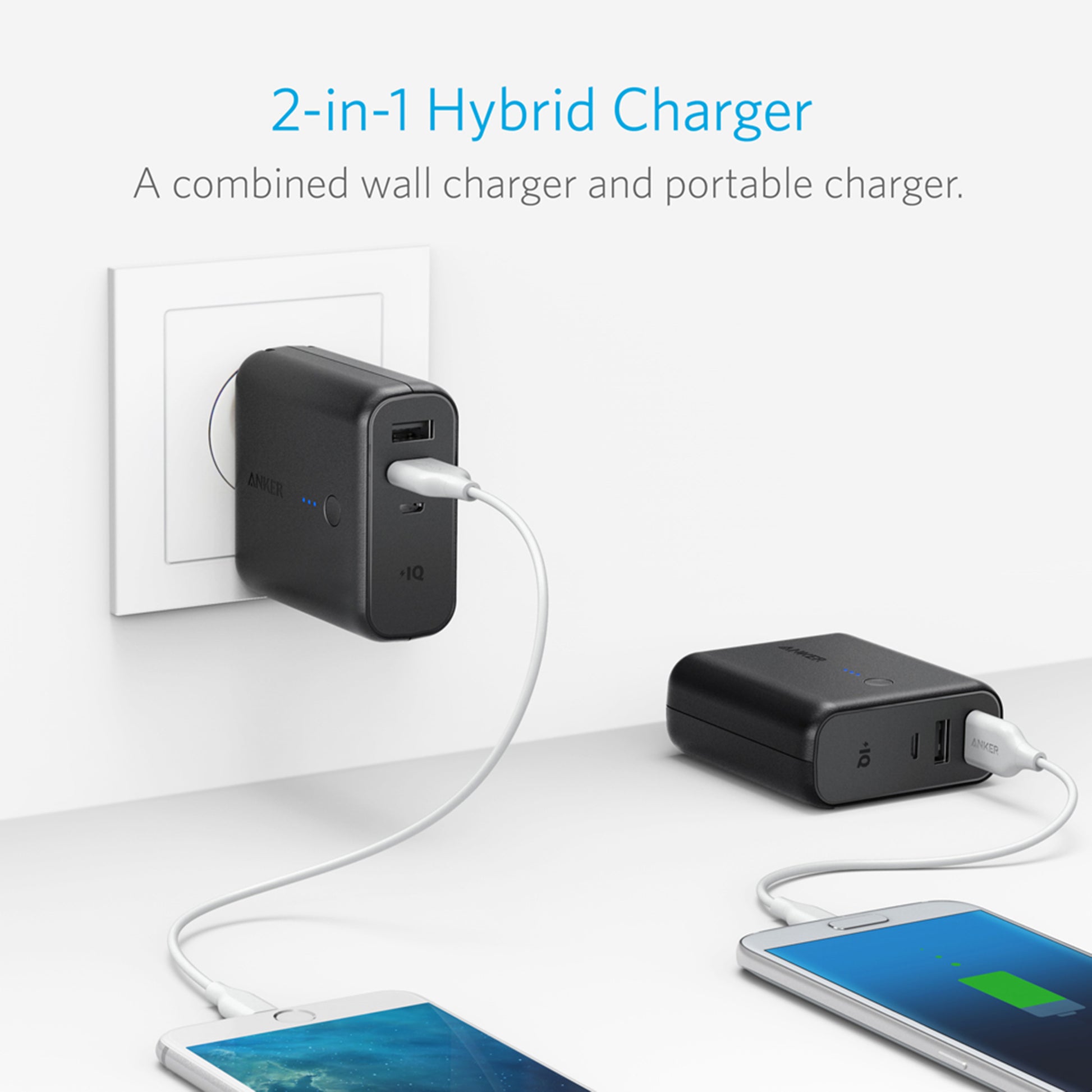 Black Anker® PowerCore Fusion 5000mAh