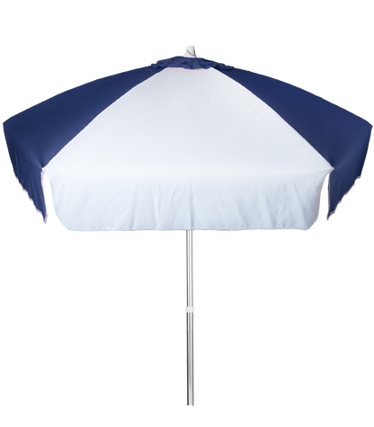 Hunter Green / White 6 1/2' Polyester Patio Umbrella