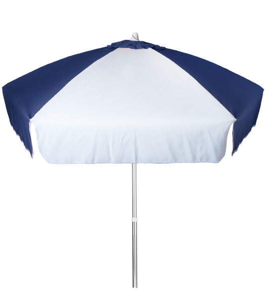 Hunter Green / White 6 1/2' Polyester Patio Umbrella