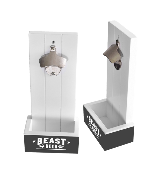 White Wooden Bottle Opener