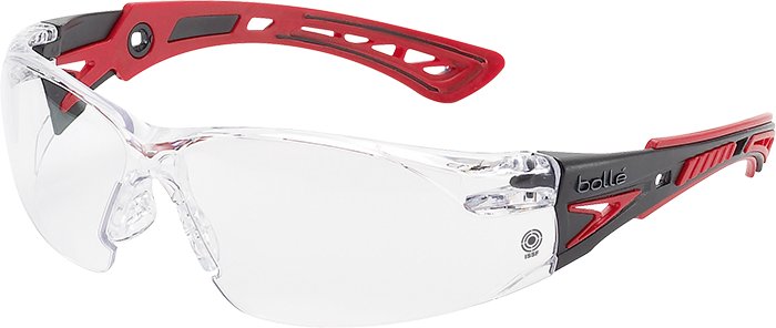 Bollé Rush Plus Temple RED Lens Clear