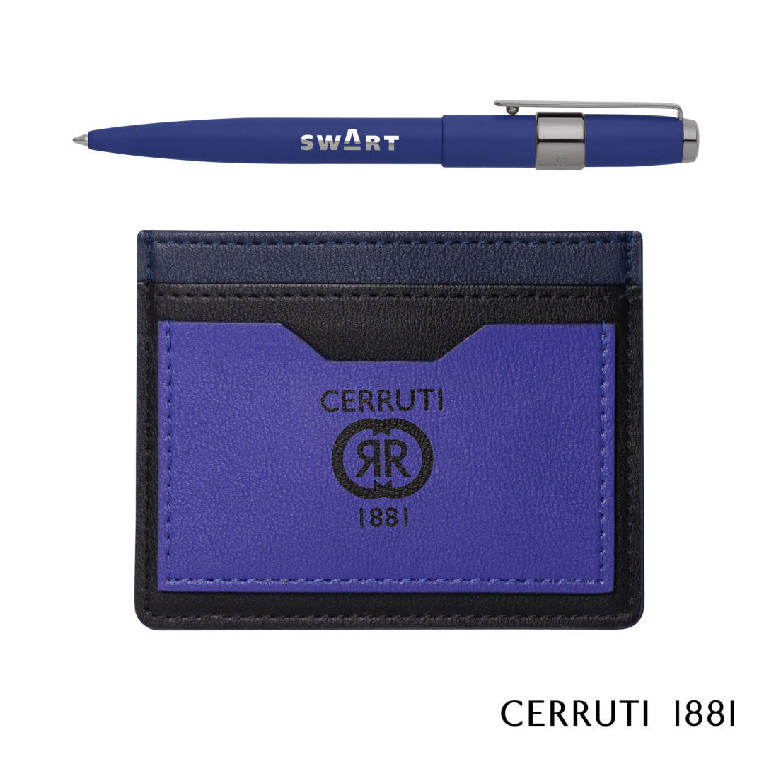 Cerruti 1881® Brick Card Holder & Block Pen Gift Set