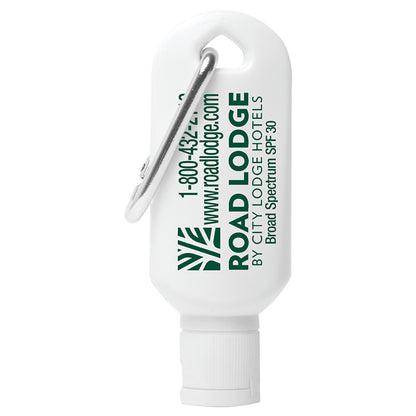 2.0 oz Broad Spectrum SPF 30 Sunscreen Lotion in Carabiner Bottle (Spot Color)