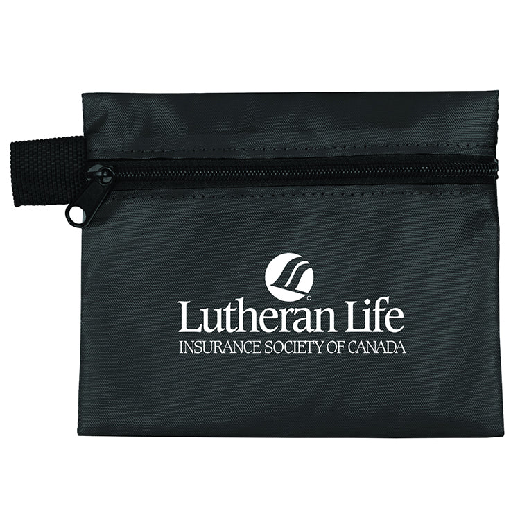 “SaniTime” 9 Piece Hand Sanitizer Healthy Living Pack in Zipper Pouch Components inserted into Zippe