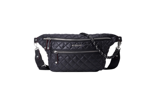 MZ Wallace Crosby Crossbody Sling Bag - Black Rec