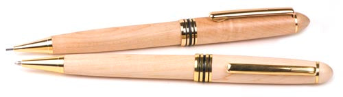 Wooden Illusion Series Twist Action Ballpoint Pen & Pencil Set