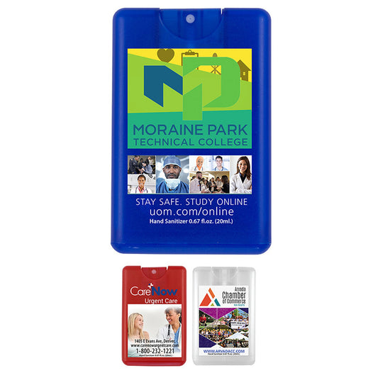 20 ml. Antibacterial Hand Sanitizer Spray in Credit Card Shape Bottle (PhotoImage ® Full Color)