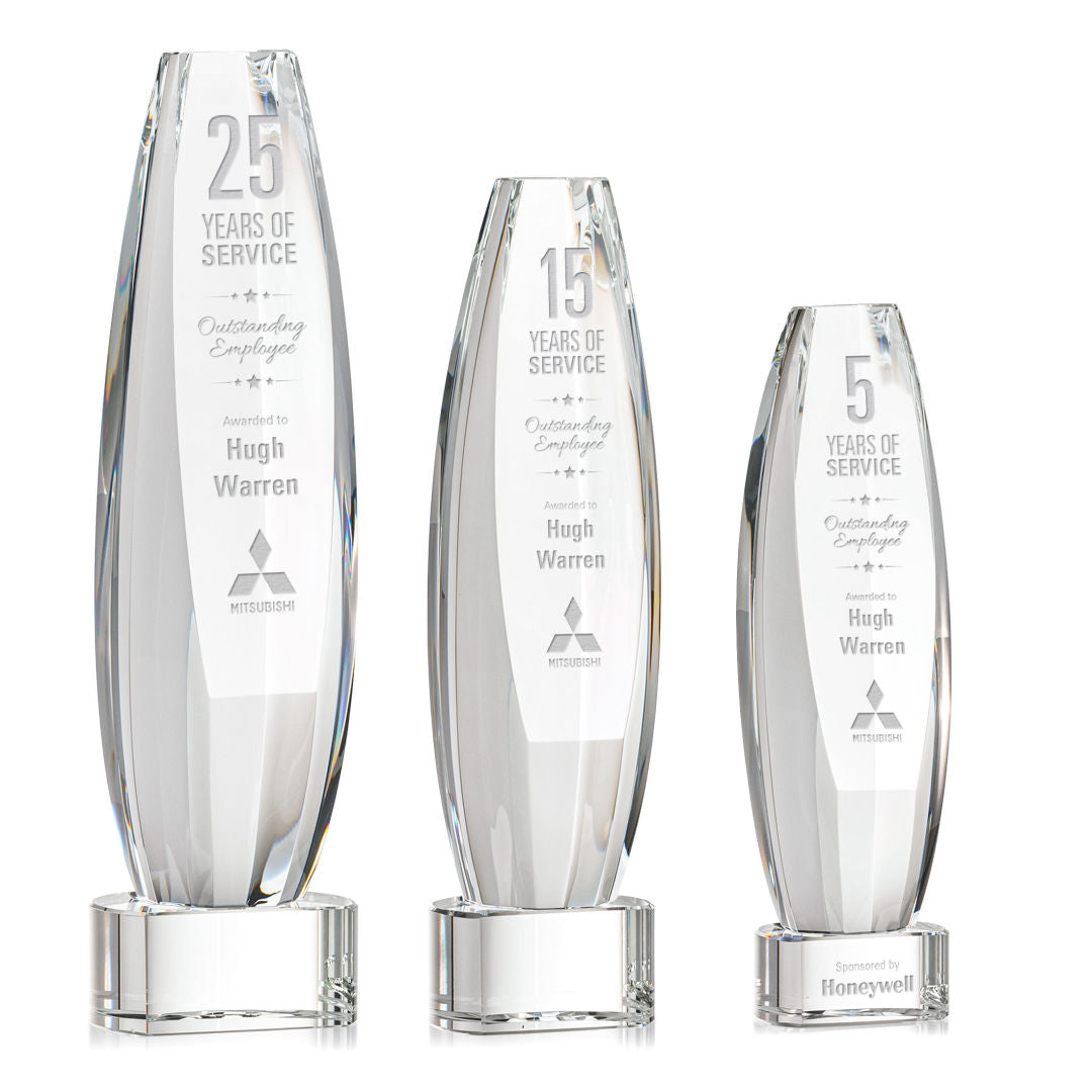 Hoover Award on Paragon Base - Clear