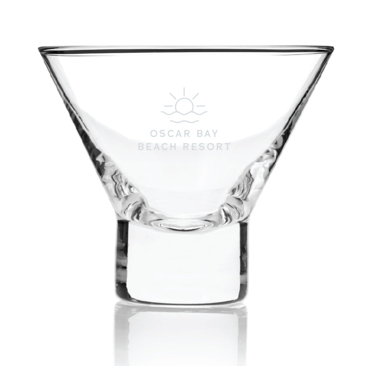 Viski® Raye Heavy Base Crystal Martini Glass