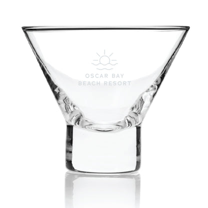 Viski® Raye Heavy Base Crystal Martini Glass