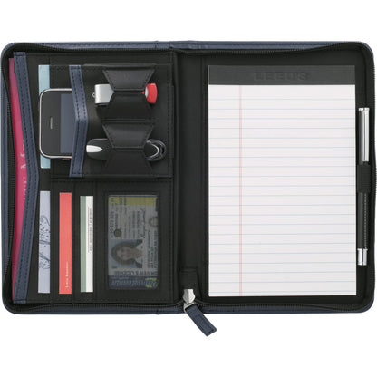 Black FSC® Mix Pedova™ Jr. Zippered Padfolio