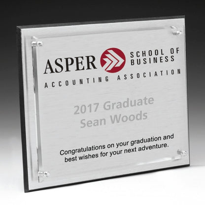 Brushed Aluminum Screen Print Plaque (8"x10"x1")