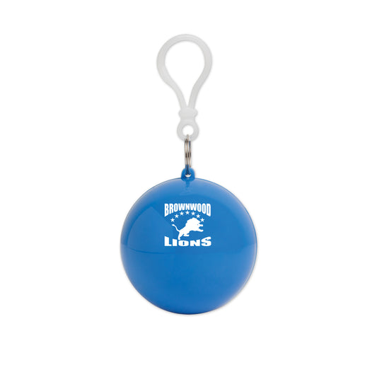 Rain Poncho in Ball Keychain