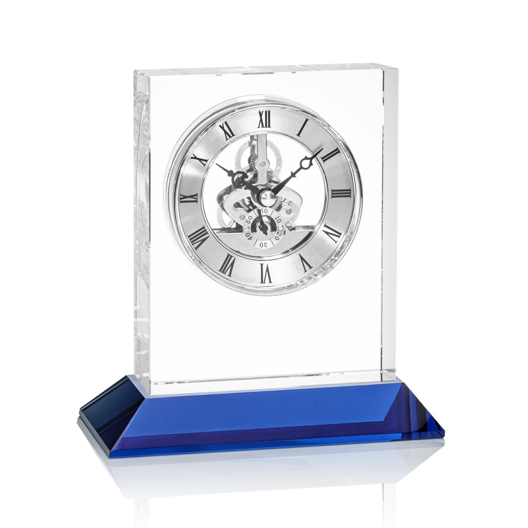 Ashland Clock on Base - Silver Dial