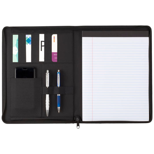 FSC® Mix Vienna Heathered Zippered Padfolio