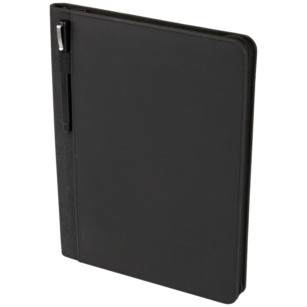 FSC® Mix Vienna Heathered Zippered Padfolio