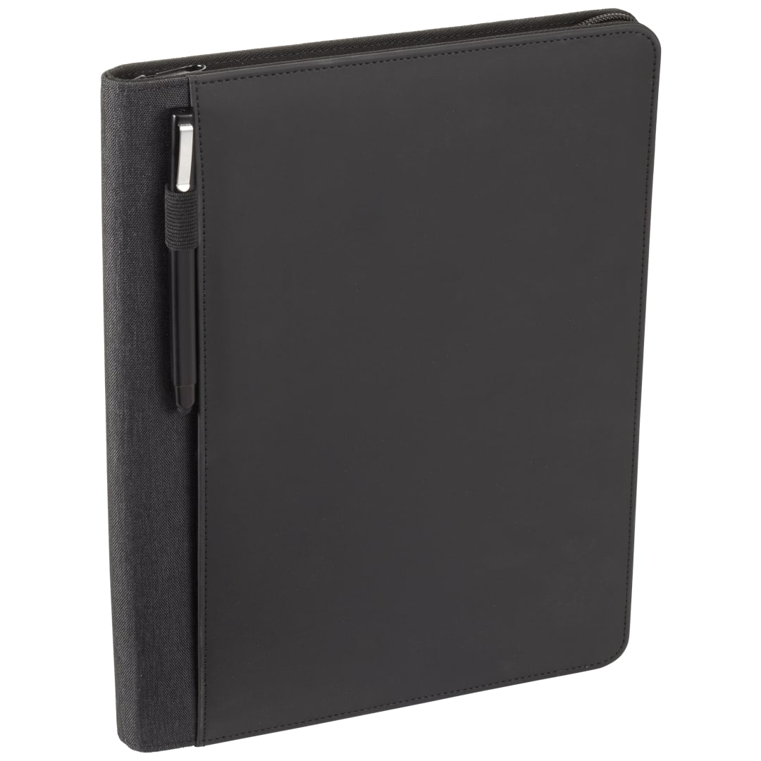 FSC® Mix Vienna Heathered Zippered Padfolio